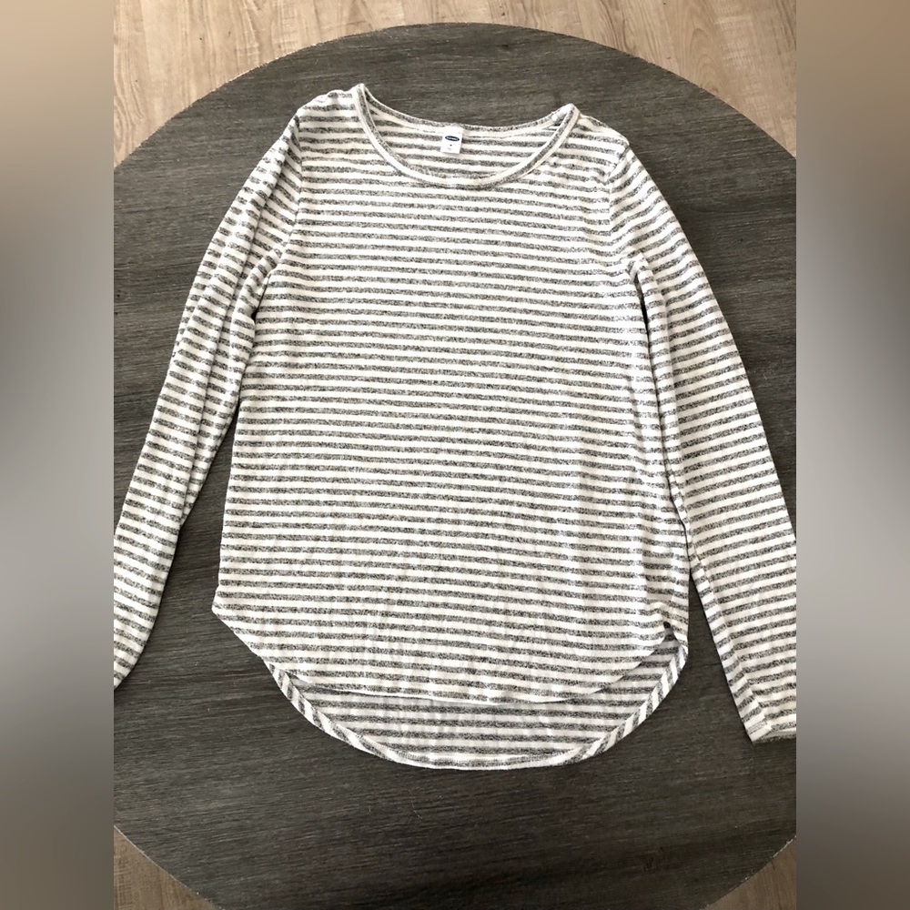Grey and white shirt